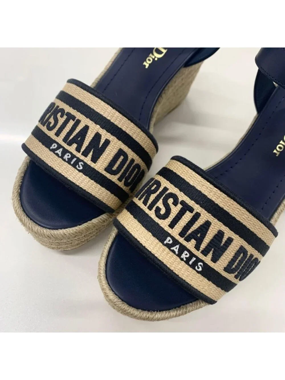 Dior Dway Embroidered Logo Sandals - Picture 9 of 10